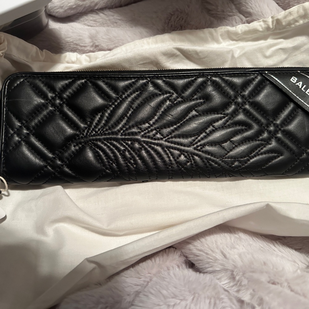 Black long Balenciaga clutch wallet